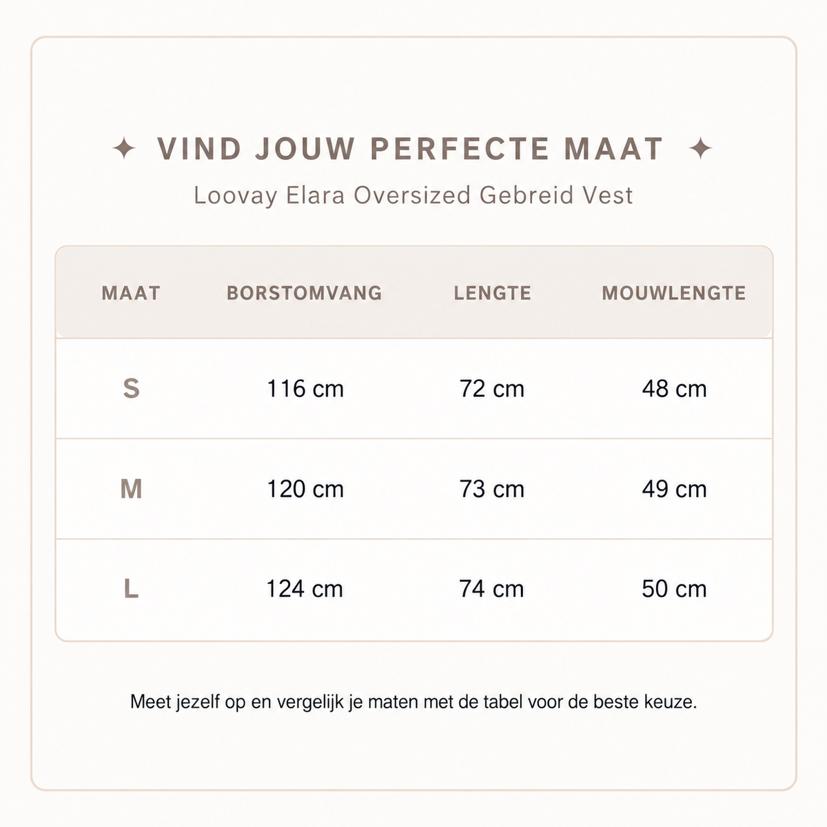 Loovay Elarovia Oversized Gebreid Vest met Ballonmouwen