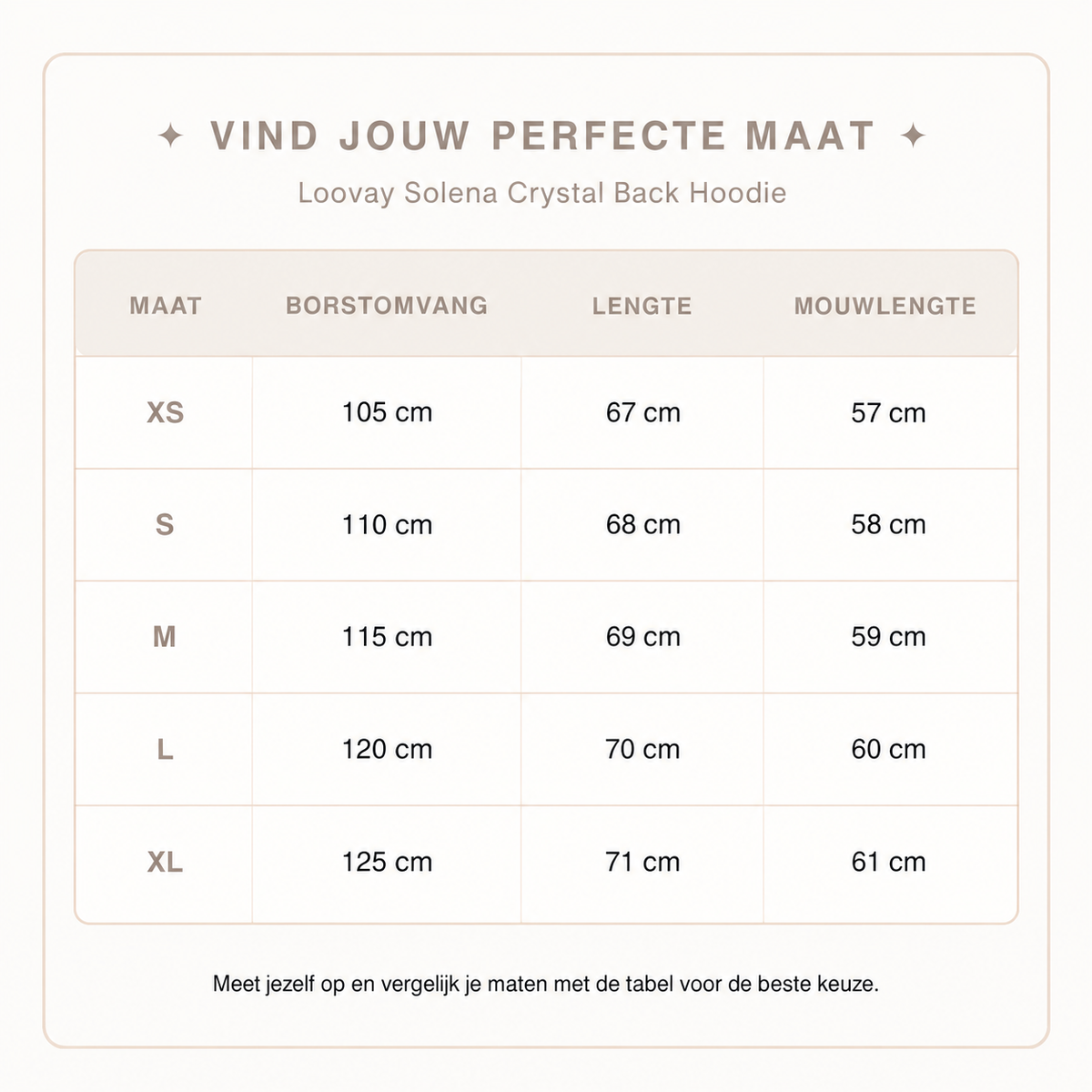 Loovay Solena Crystal Back Hoodie
