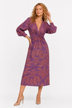 Loovay Valessa Maxi Jurk, Elegante V Hals
