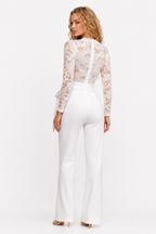 Loovay Celestara Jumpsuit, Kanten V Hals