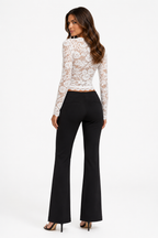 Loovay Rosavelle Top, Kanten Mouwen