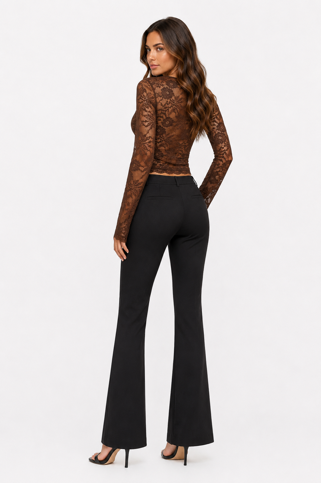 Loovay Rosavelle Top, Kanten Mouwen