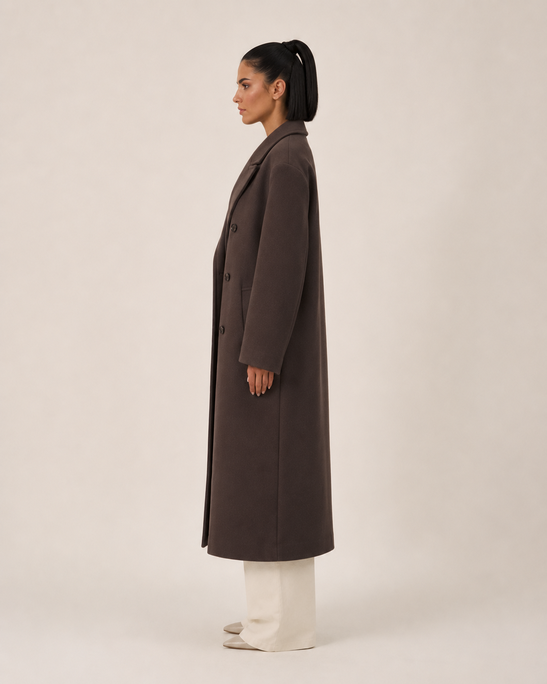 Loovay Marovelle Jas, Bruine Oversized Manteljas