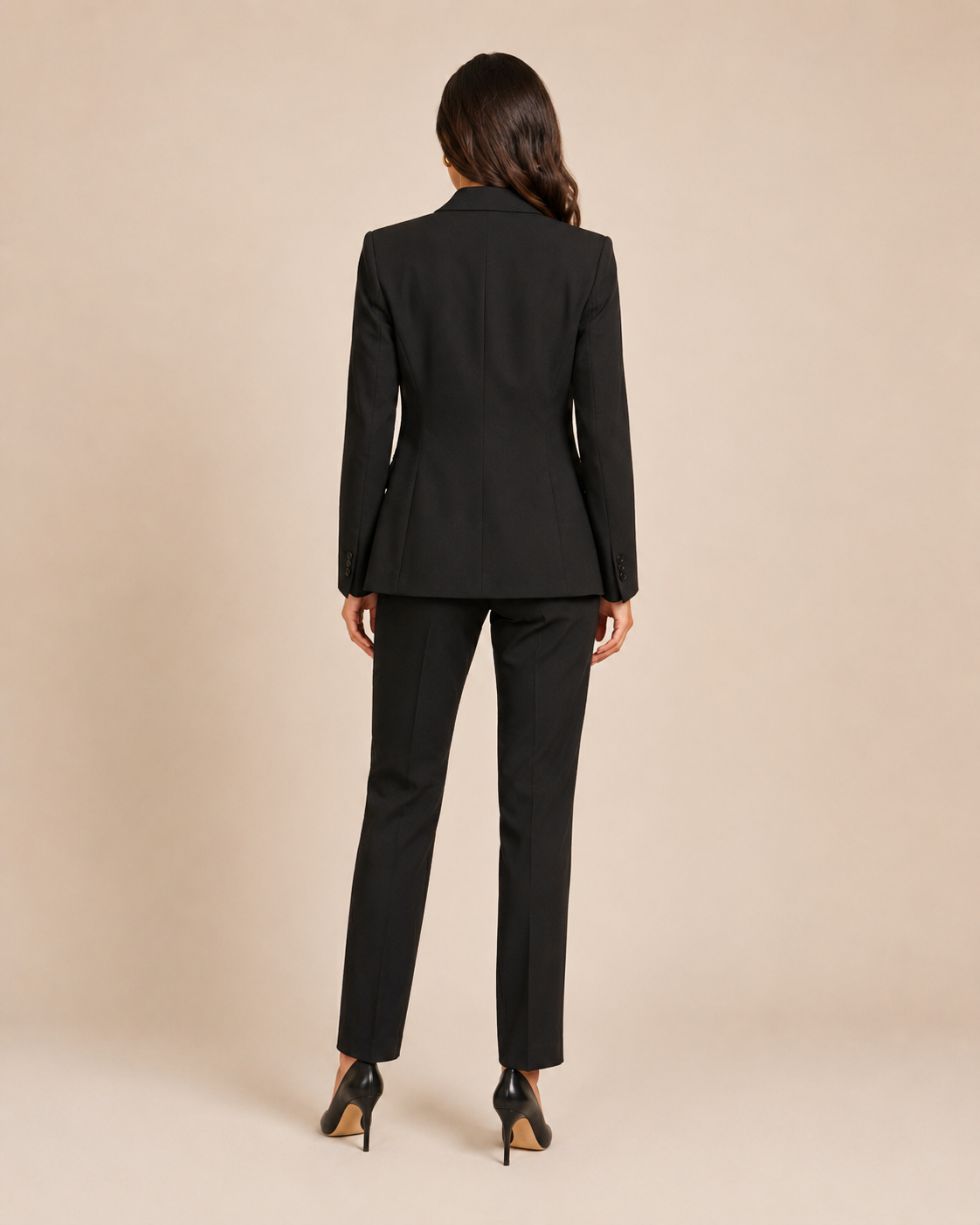 Loovay Cavelle Tweedelig Damespak, Getailleerde Blazer en Rechte Broek