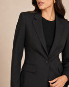 Loovay Cavelle Tweedelig Damespak, Getailleerde Blazer en Rechte Broek