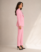 Loovay Cavelle Tweedelig Damespak, Getailleerde Blazer en Rechte Broek