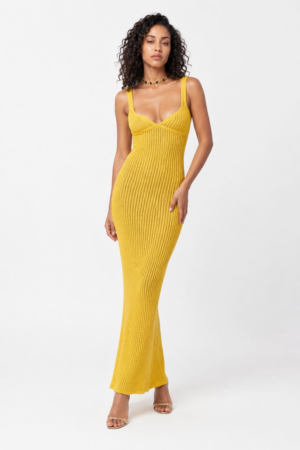 Loovay Soleilara Maxi Jurk, Gehaakt Design