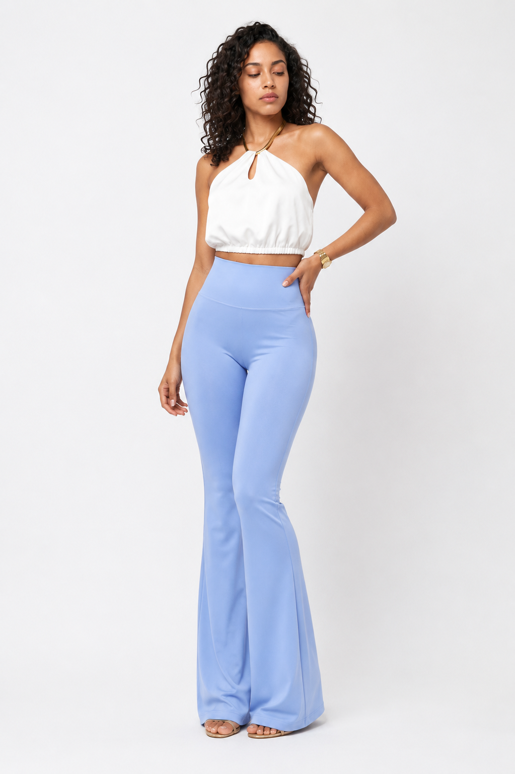 Loovay Aerelle Yoga Broek, Flared Pasvorm