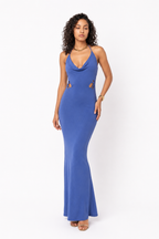 Loovay Azurielle Maxi Jurk, Cut Out Details
