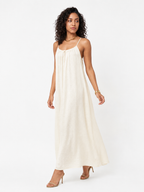Loovay Solmira Maxi Jurk, Linnen Look