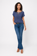 Loovay Rosaline Blouse, Opengewerkte Halslijn