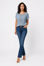 Loovay Rosaline Blouse, Opengewerkte Halslijn