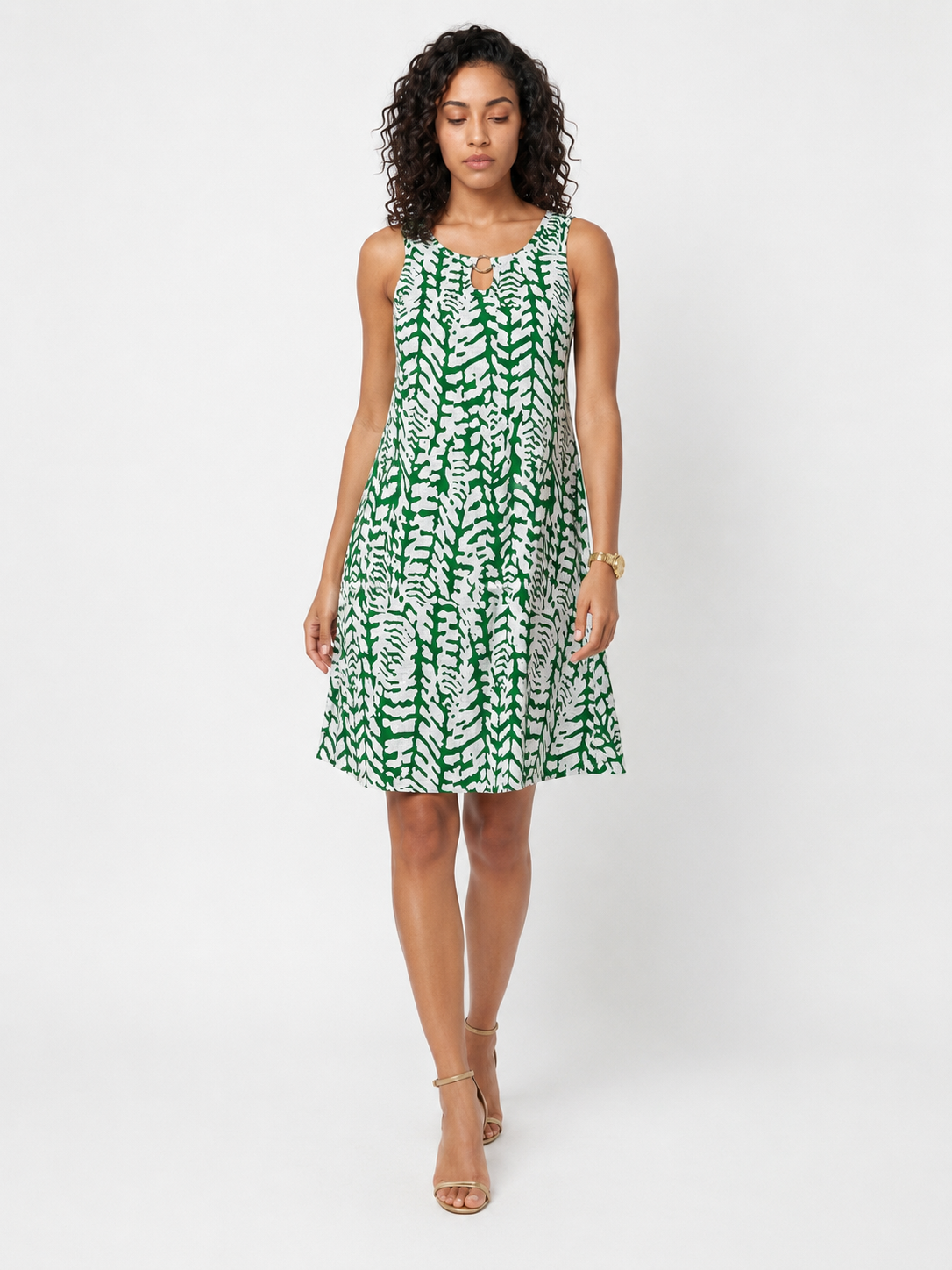 Loovay Zaflora Mini Jurk, Kleurrijke Print