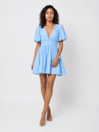 Loovay Evelisse Mini Jurk, Elegante V Hals