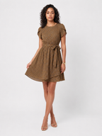 Loovay Floravie Midi Jurk, Bloemenprint