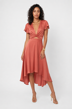Loovay Valentina Midi Jurk, Strikdetail