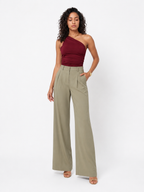 Loovay Veloura Top, Gedrapeerde One Shoulder