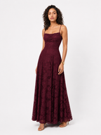 Loovay Amorelle Maxi Jurk, Kantdetails