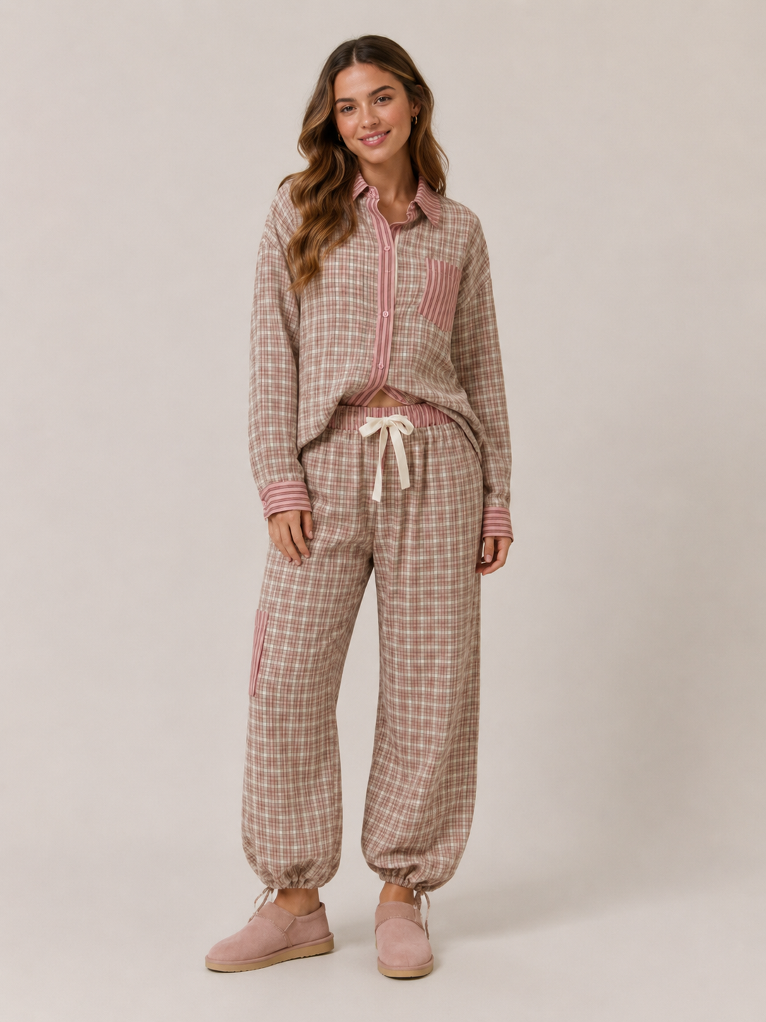 Loovay Seloura Pyjamaset met Blouse en Broek