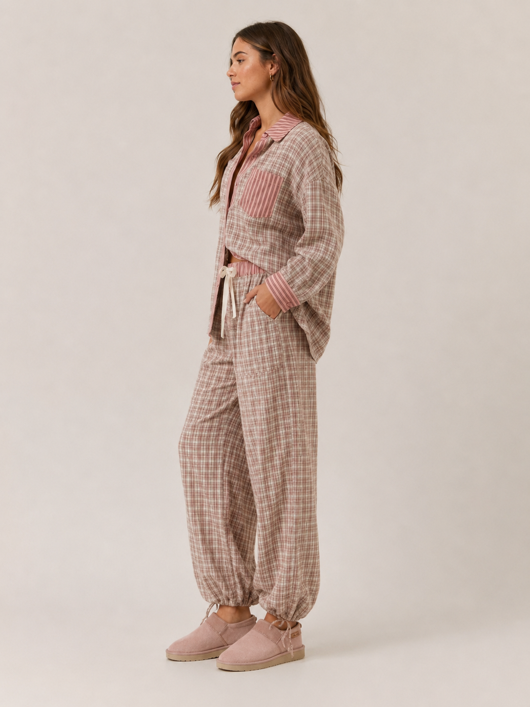 Loovay Seloura Pyjamaset met Blouse en Broek