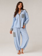Loovay Seloura Pyjamaset met Blouse en Broek