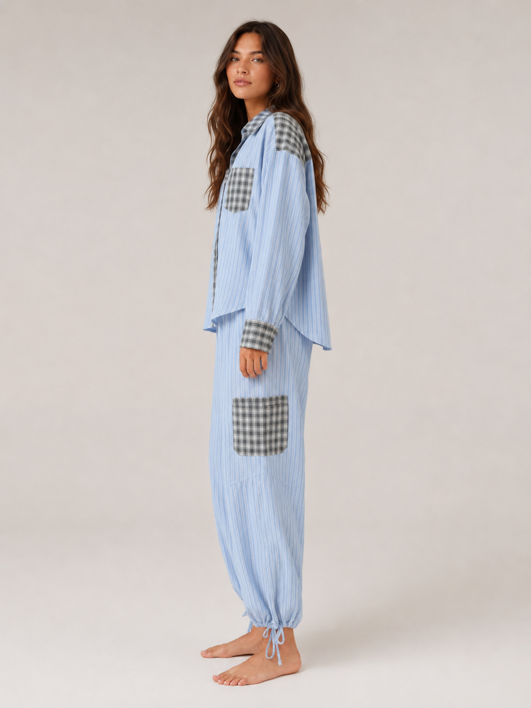Loovay Seloura Pyjamaset met Blouse en Broek