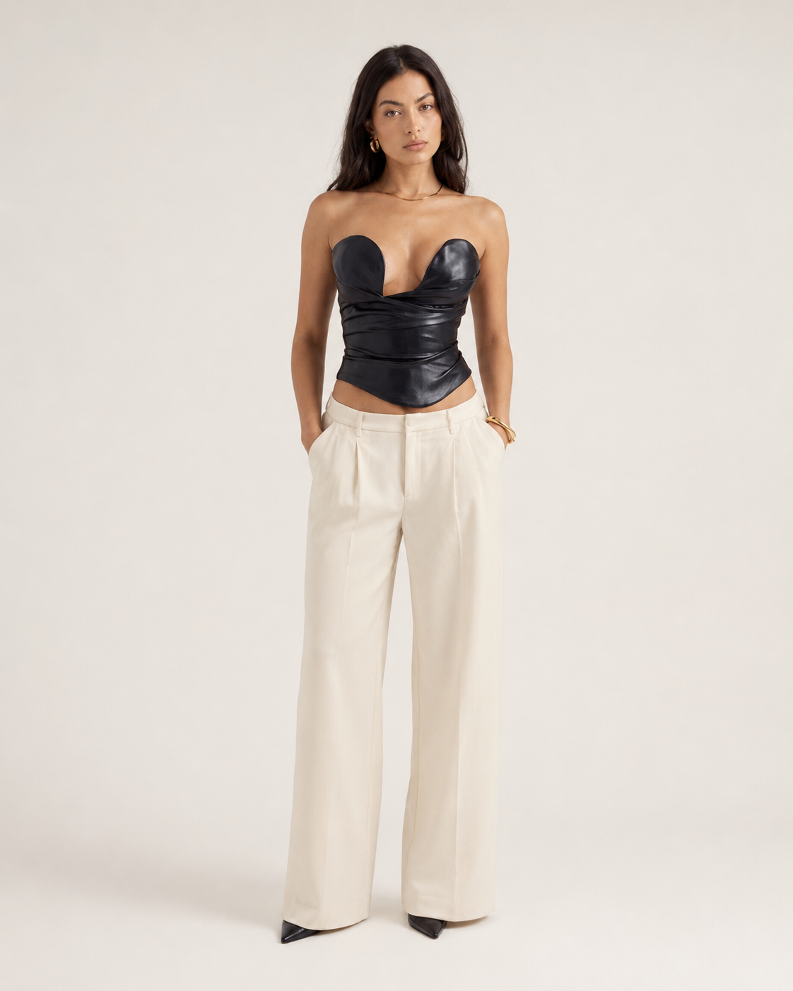 Loovay Vespera Body, Strapless Body met Diepe Halslijn