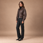 Loovay Evara Lederlook Blouson Jas