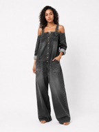 Loovay Ravelle Jumpsuit, Oversized Denim Design