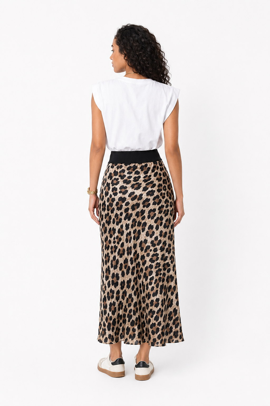 Loovay Zarelle Rok, Satijnlook Luipaardprint