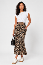 Loovay Zarelle Rok, Satijnlook Luipaardprint
