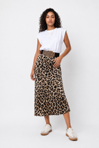 Loovay Zarelle Rok, Satijnlook Luipaardprint