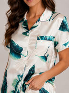 Loovay Revaline Satijnlook Pyjamaset met Short