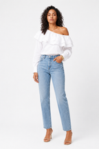 Loovay Rosamira Blouse, Off Shoulder Ruches