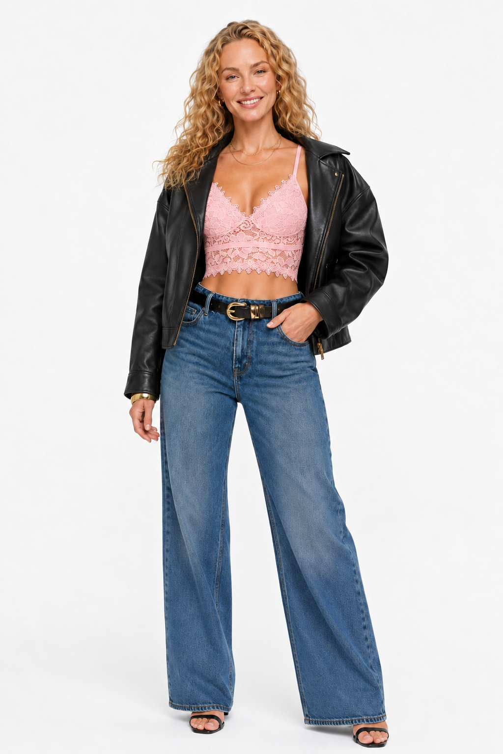 Loovay Améllia Top, Kanten V-Hals Elegantie