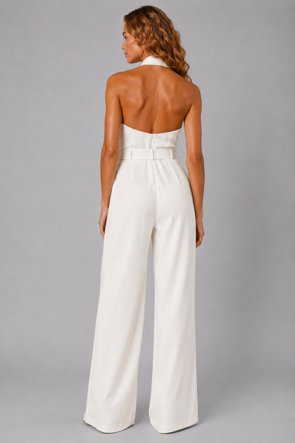 Loovay Elivara Feestjumpsuit met Halterhals