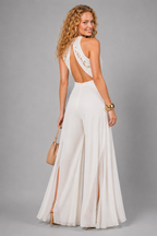 Loovay Avelique Jumpsuit, Halterhals Maxi Design