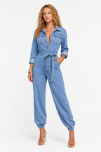 Loovay Denimara Jumpsuit, Knoopsluiting