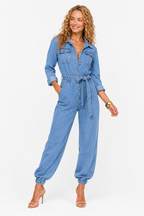 Loovay Denimara Jumpsuit, Knoopsluiting