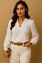 Carenza – De V-hals top die altijd chic oogt