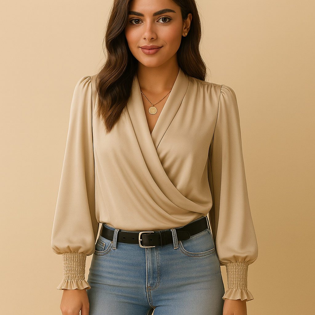 Clémence – De V-hals top die altijd stijlvol staat