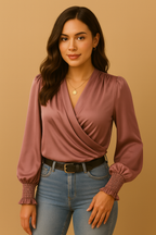 Clémence – De V-hals top die altijd stijlvol staat