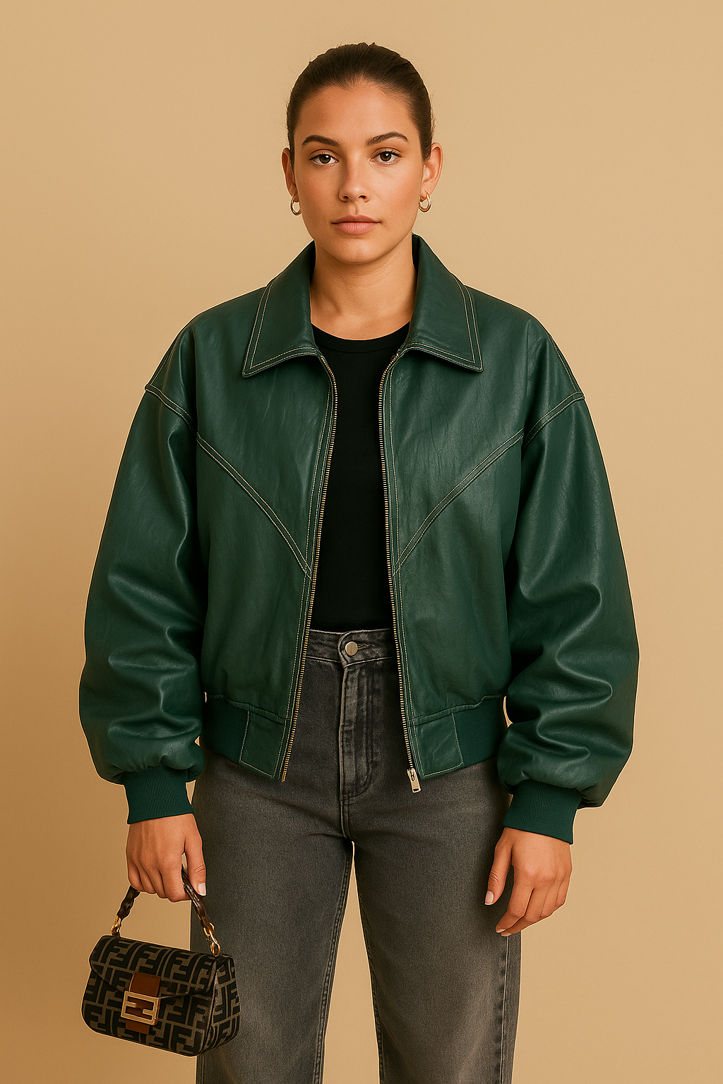 Carmen – De oversized leren jas die altijd opvalt