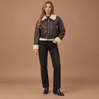 Loovay Noreva Aviator Jas met Teddy Details
