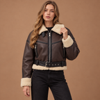 Loovay Noreva Aviator Jas met Teddy Details