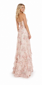 Loovay Azuréa, Halter Maxi Jurk met Ruches