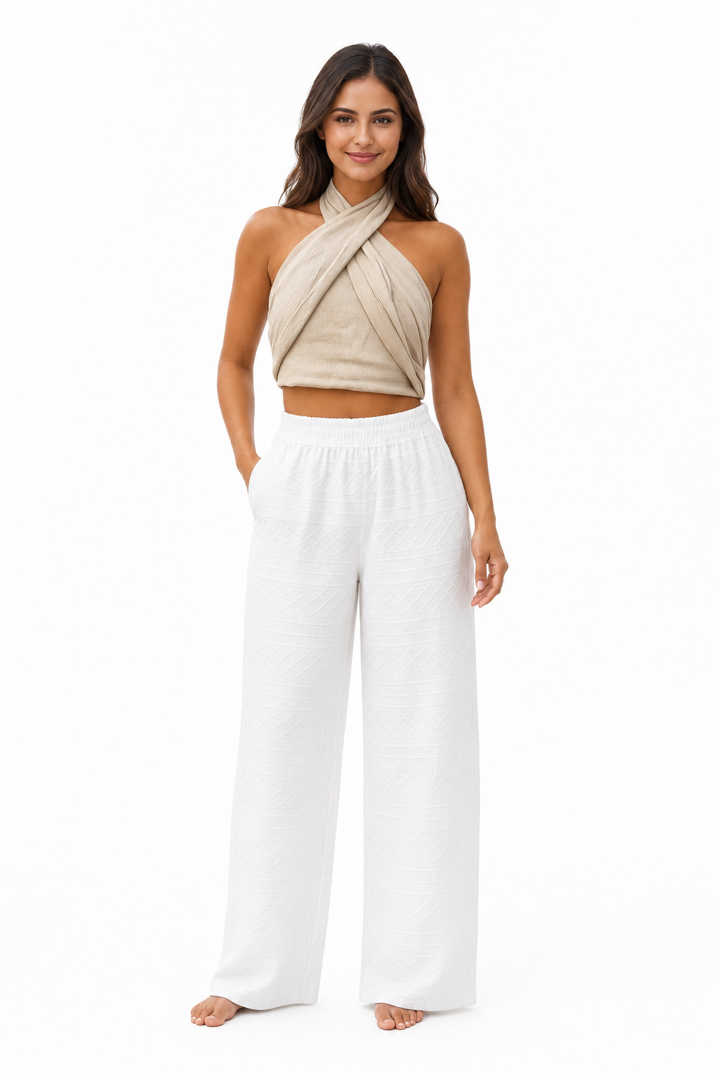 Loovay Solara, Gekruiste Halter Crop Top