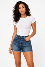 Loovay Zarelle Short, High Waist Denim Design