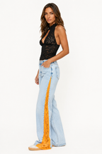 Loovay Solistra Jeans, Kant Detail Wide Leg