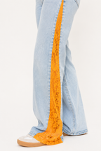 Loovay Solistra Jeans, Kant Detail Wide Leg